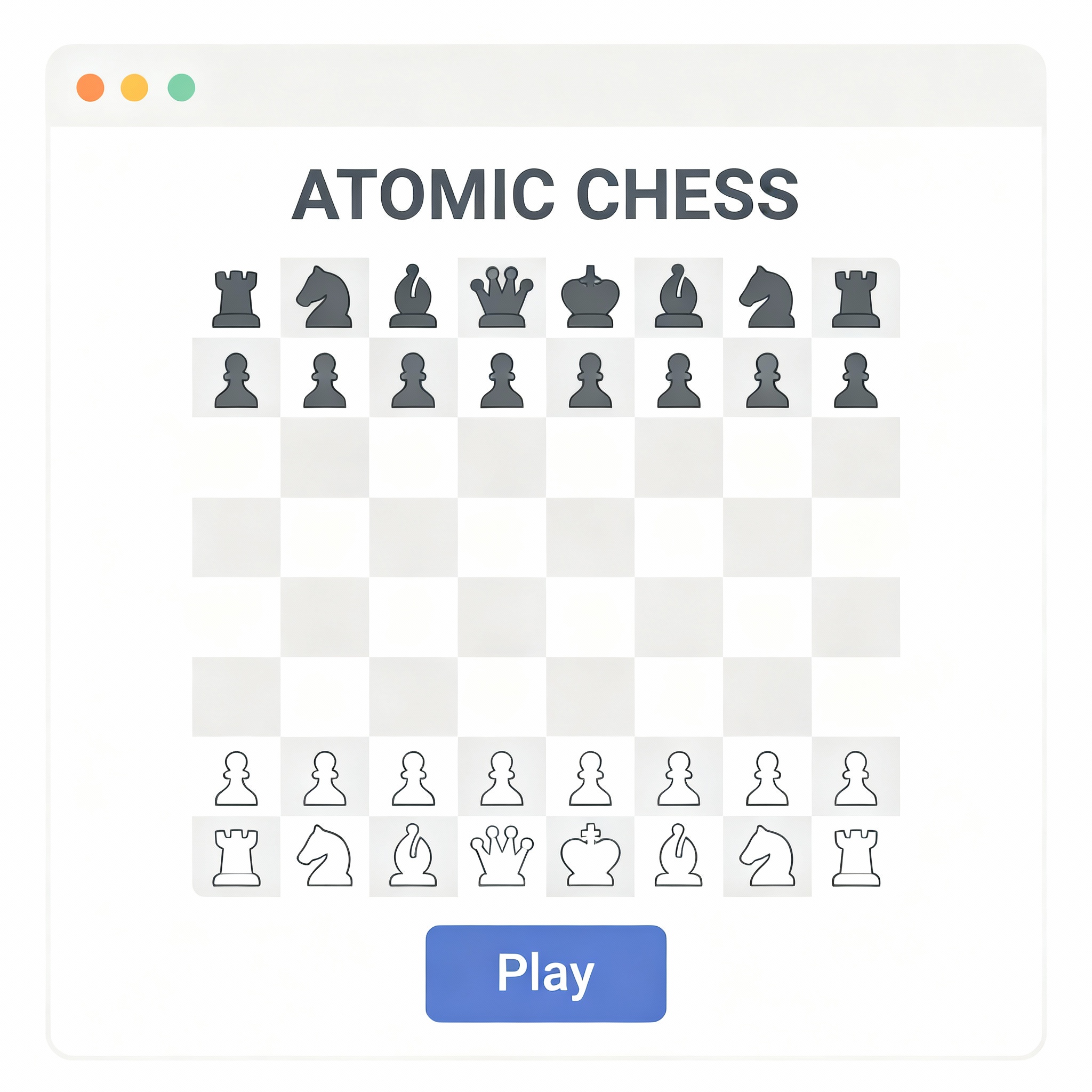 A picture of the Atomic Chess game